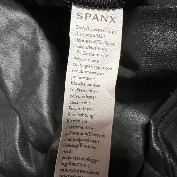 SPANX Leggings Womens XL Metallic Faux Leather Pants - Picture 6 of 10